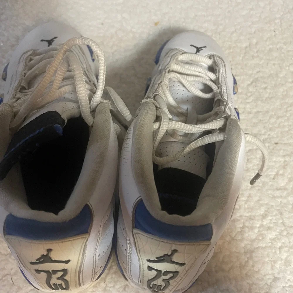 Jordan‎ 14 Retro Low Hyper Royal White Blue Sneakers 487524-104 4Y Womens 5.5